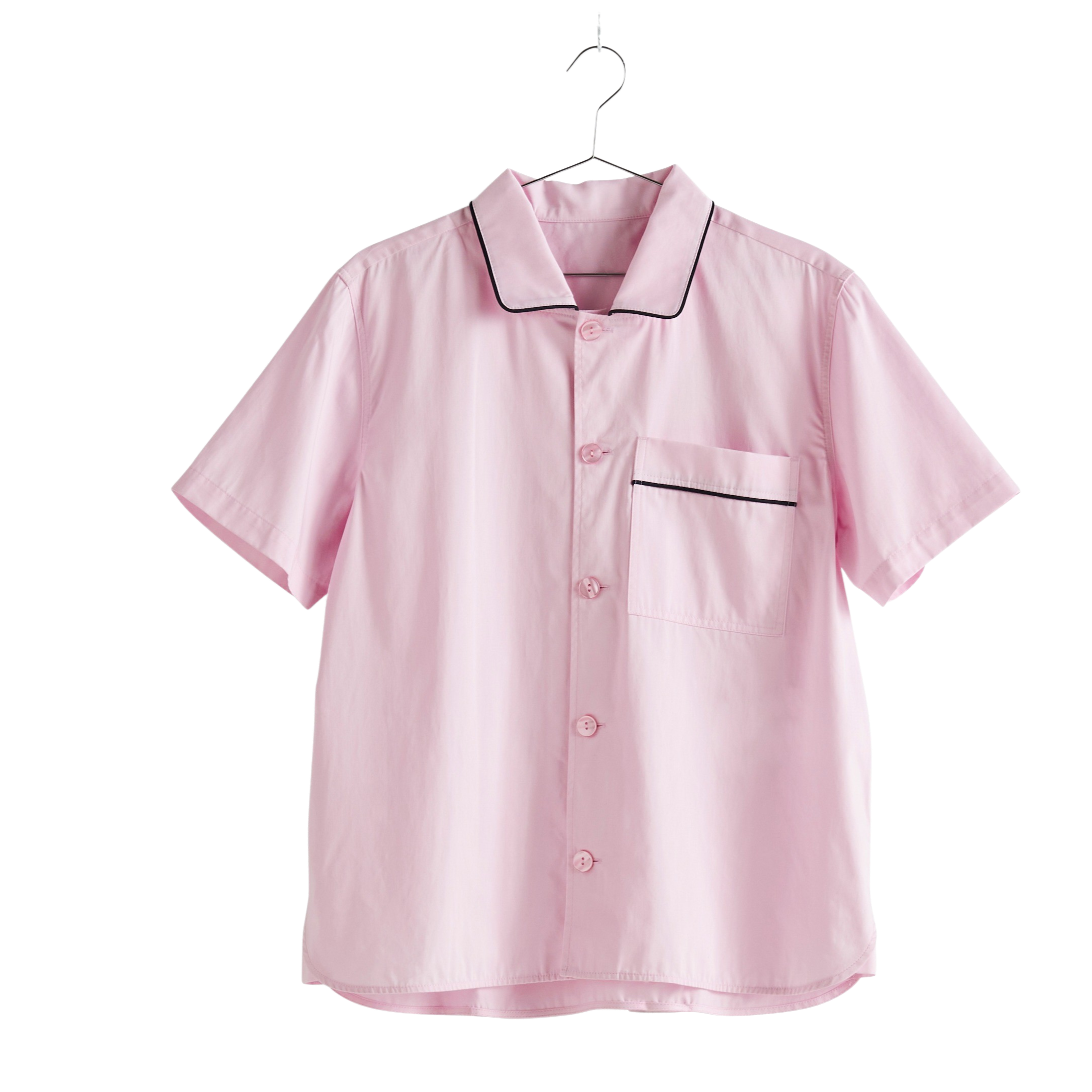 Outline Pyjama S/S natskjorte - Soft Pink